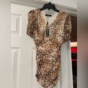 Cable & Gauge Leopard Print Top